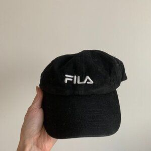 Black Fila cap